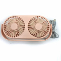 Portable rechargeable USB air cooling dual fan for desk with Aromatherapy repellent pad